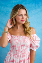 Poppy Short Dress | Bows | Pink image 3