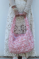 Puffer Tote Bag | Leopard Print | Pink image 0
