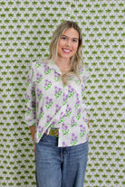 Boyfriend Shirt | Bunch of Daisies | Lavender image 0