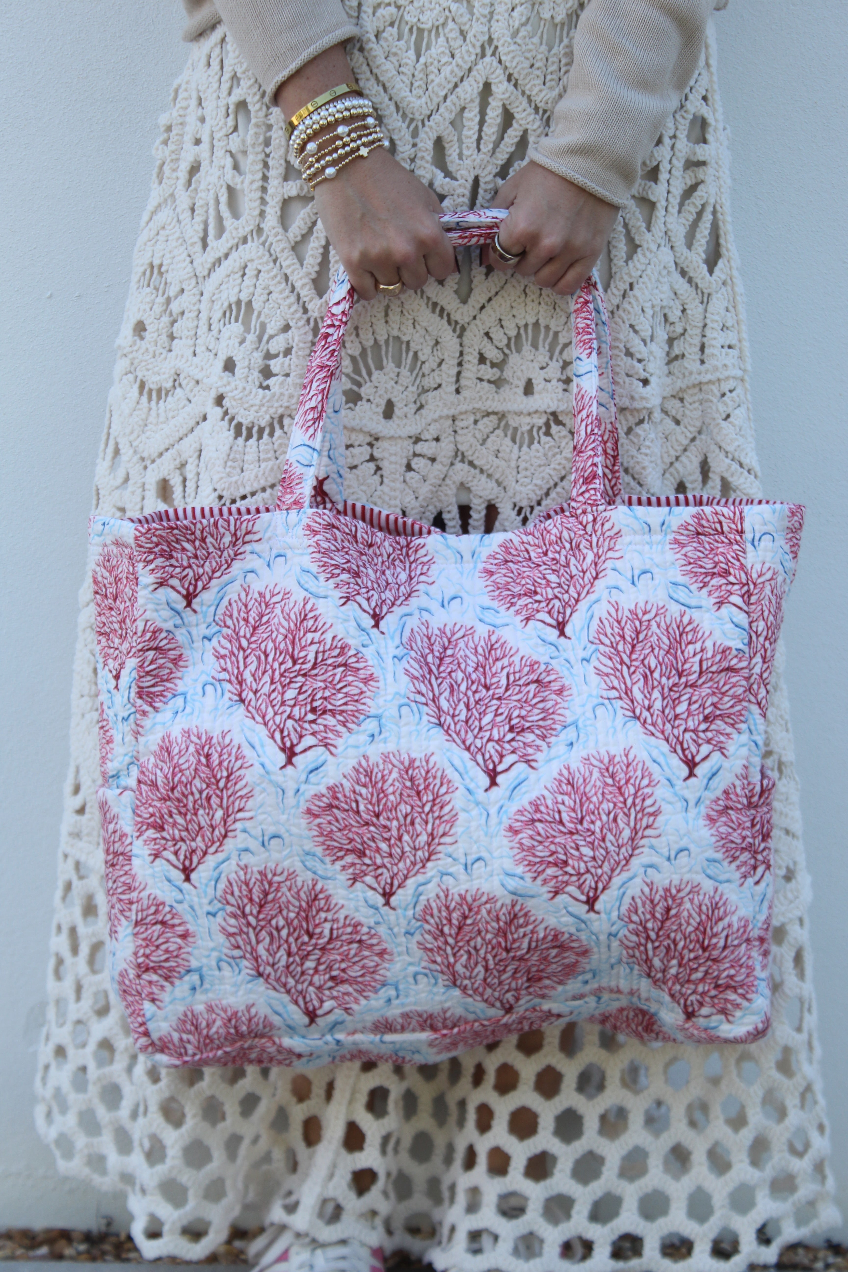 Tote Bag | Coral | Red image 0