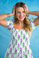 Poppy Dress Long | Bunch Of Daisies | Lavender image 0