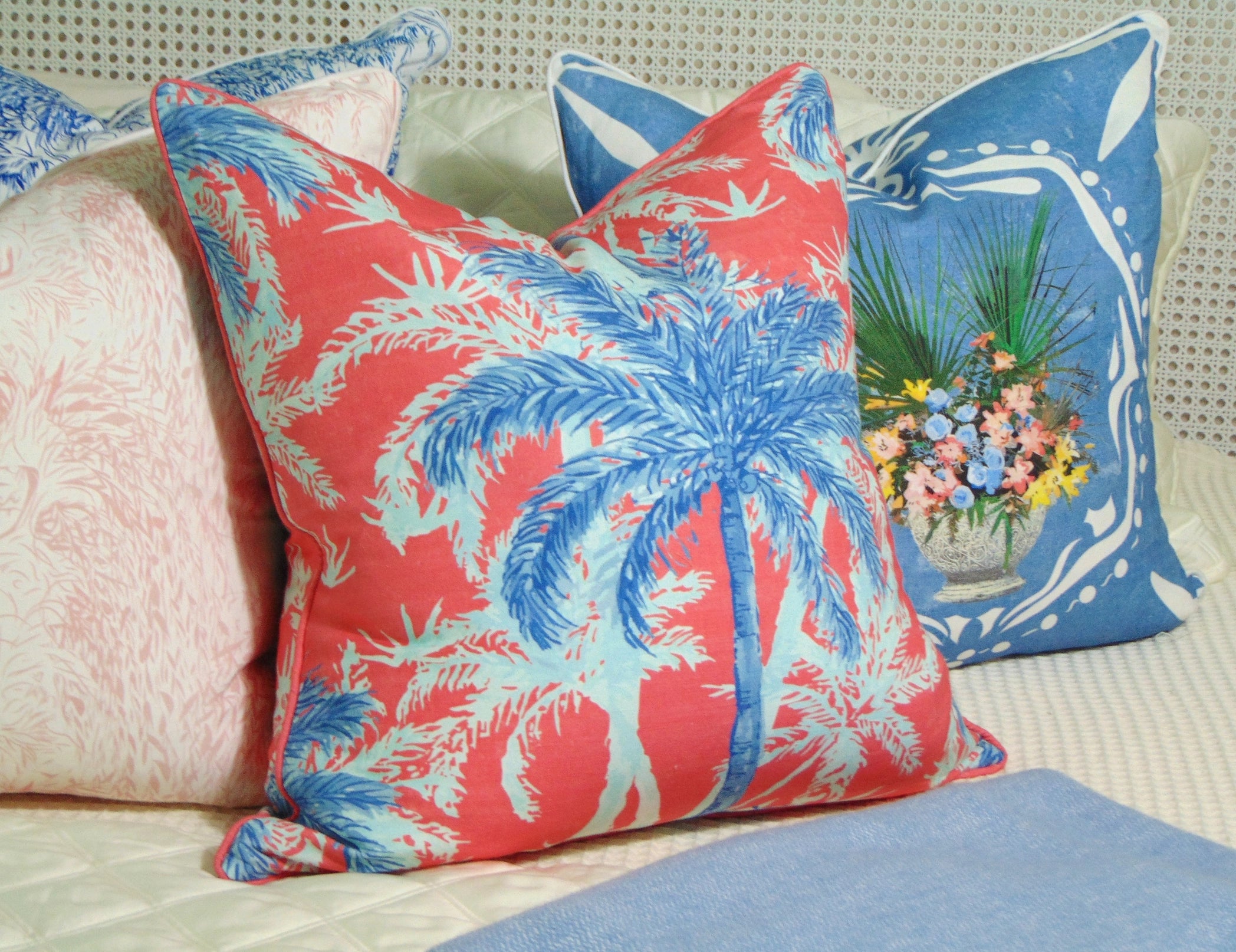 Limited Edition Palm Beach Pillow Cover with Welt image 2