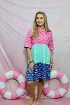 Clare Tiered Dress Short |  Tropical Palm | Multi image 0