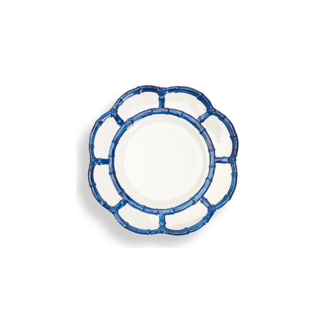 BAMBOO TOUCH SALAD/DESSERT PLATES | BLUE | S/4 image 1