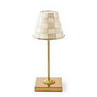 Mocha Check LED Rechargeable Cafe Table Lamp image 0