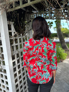 Boyfriend Shirt | Jungle Toile | Red/Green image 1