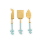 Set of 3 Seafoam Coral Cheese Knives in Gift Box (hand wash only) - Stainless St image 1