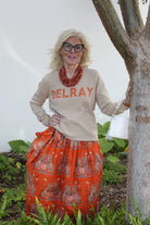 Wrap Skirt Long | Twin Cheetah | Orange image 0