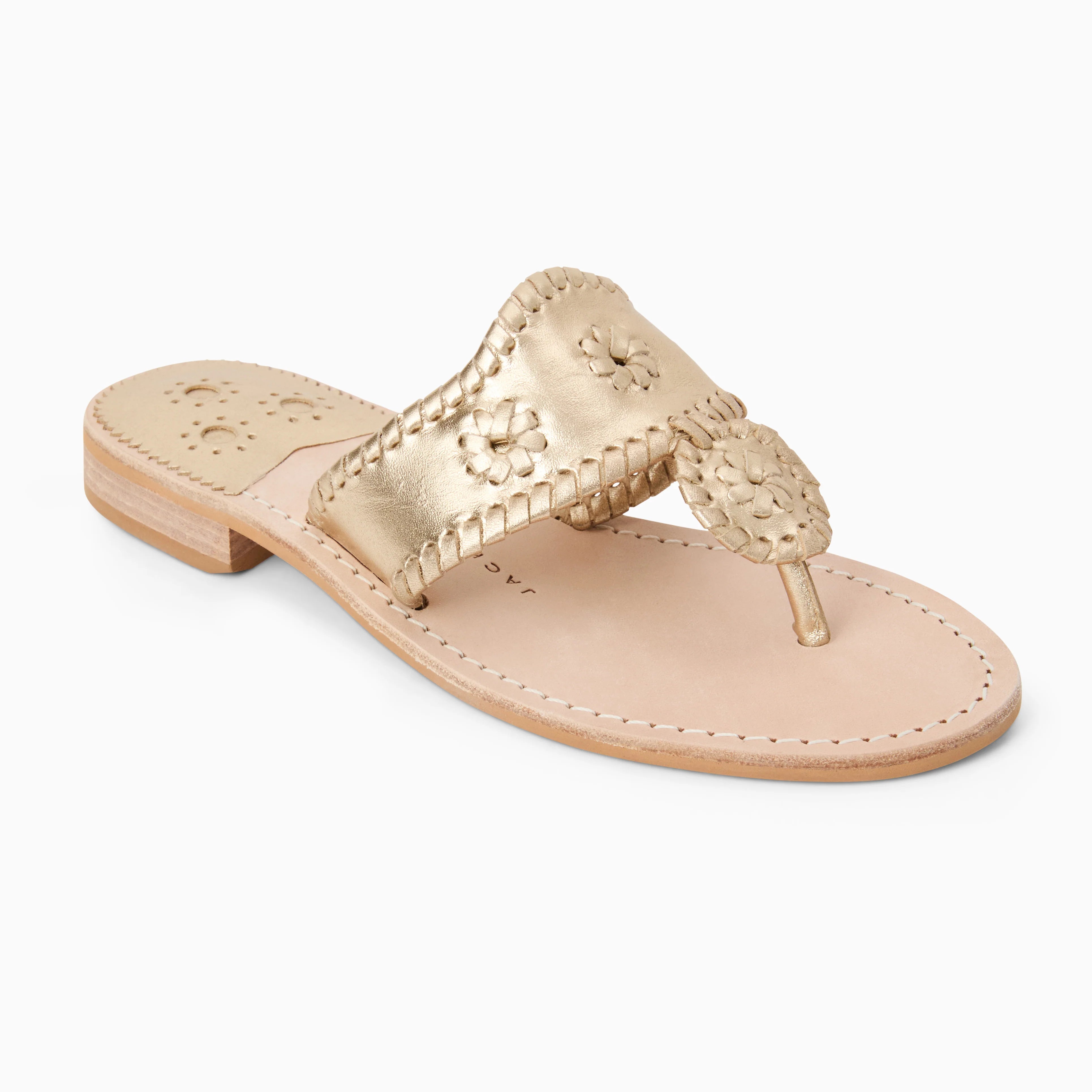 Jack Rogers Jacks Flat Sandal Metallic | Platinum image 0