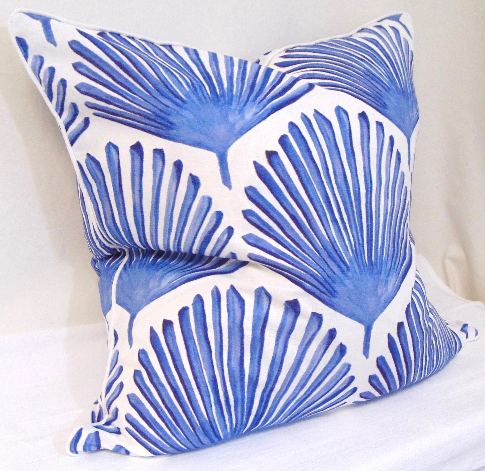 Limited Edition Fan Palm Pillow Cover with Welt image 1