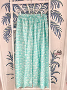 Delray Pant | Little Palms | Aqua image 0