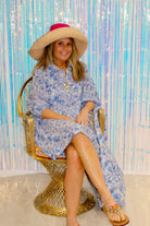 Frannie Short Dress | Blue Seashell image 1
