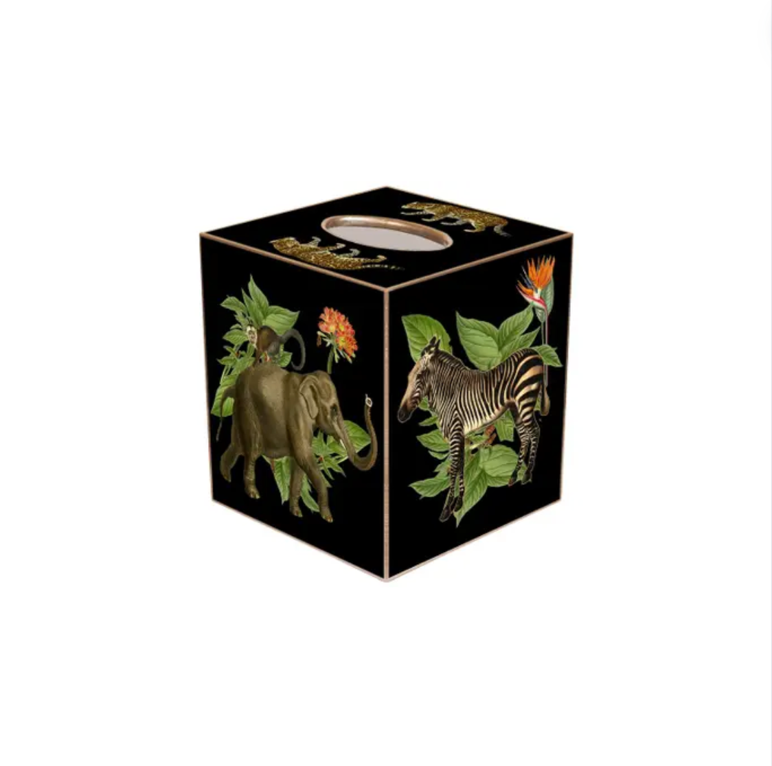 Tissue Box Holder | African Obsession | Black image 0