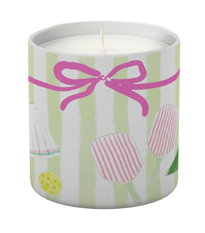 Dinker Court Pickleball Candle By Rebecca Illustrated image 0