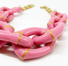 "the Michelle" - Bamboo Link Necklace - Pink image 1