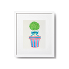 Striped Topiary Art Print | 14" x 11" image 1