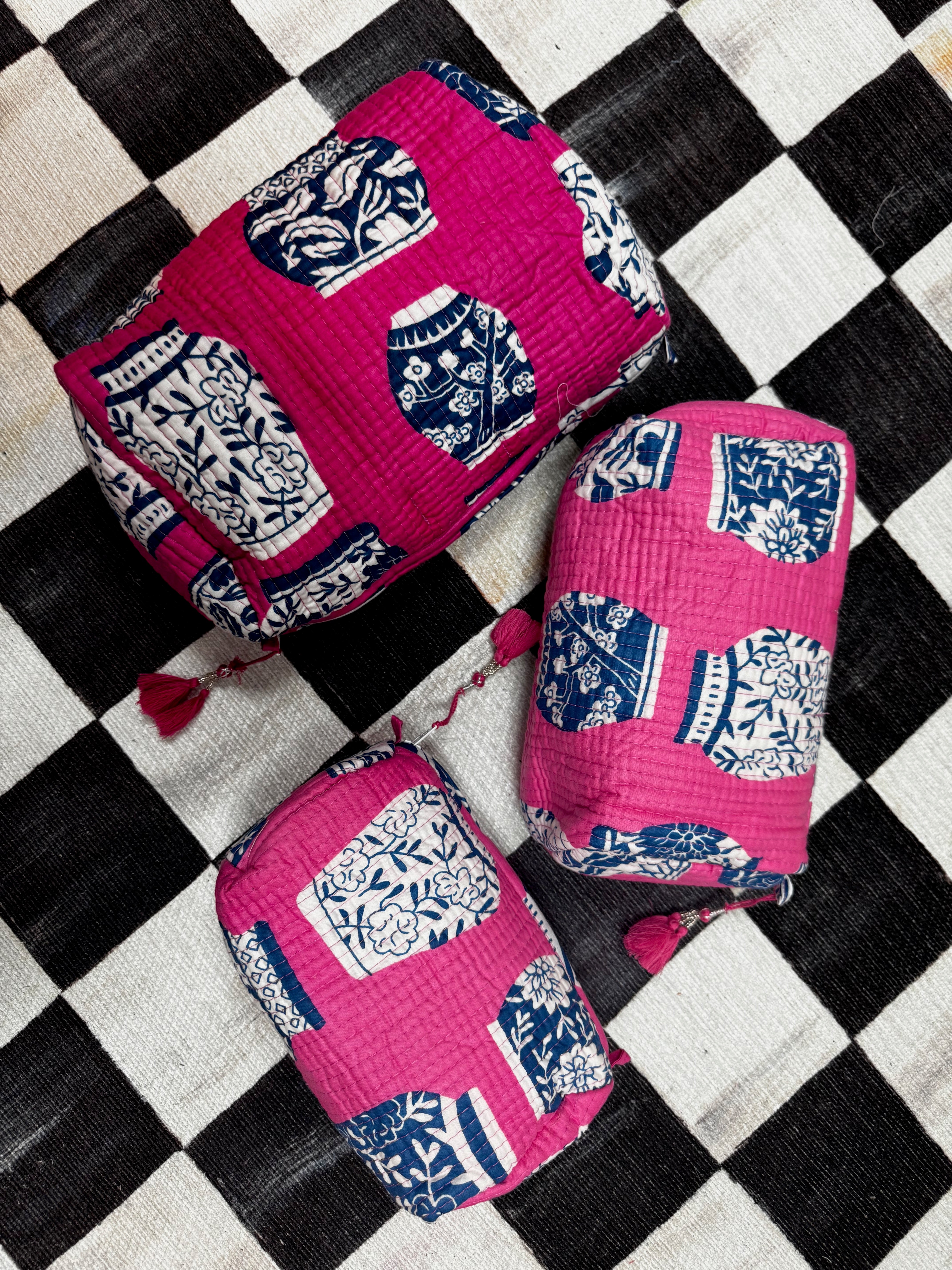 Quilted Cosmetic Bags | Ginger Jars