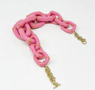"the Michelle" - Bamboo Link Necklace - Pink image 3