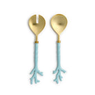 Set of 2 Seafoam Coral Server Set in Gift Box (hand wash only) - Stainless Steel image 1