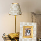 Mocha Check LED Rechargeable Cafe Table Lamp image 5