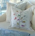 Limited Edition Watercolor Birdies Canvas Pillow Cover image 0