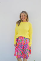 Racer Stripe Delray Sweater | Yellow/Pink image 2