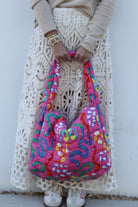 Puffer Tote Bag | Party Snakes | Pink image 0