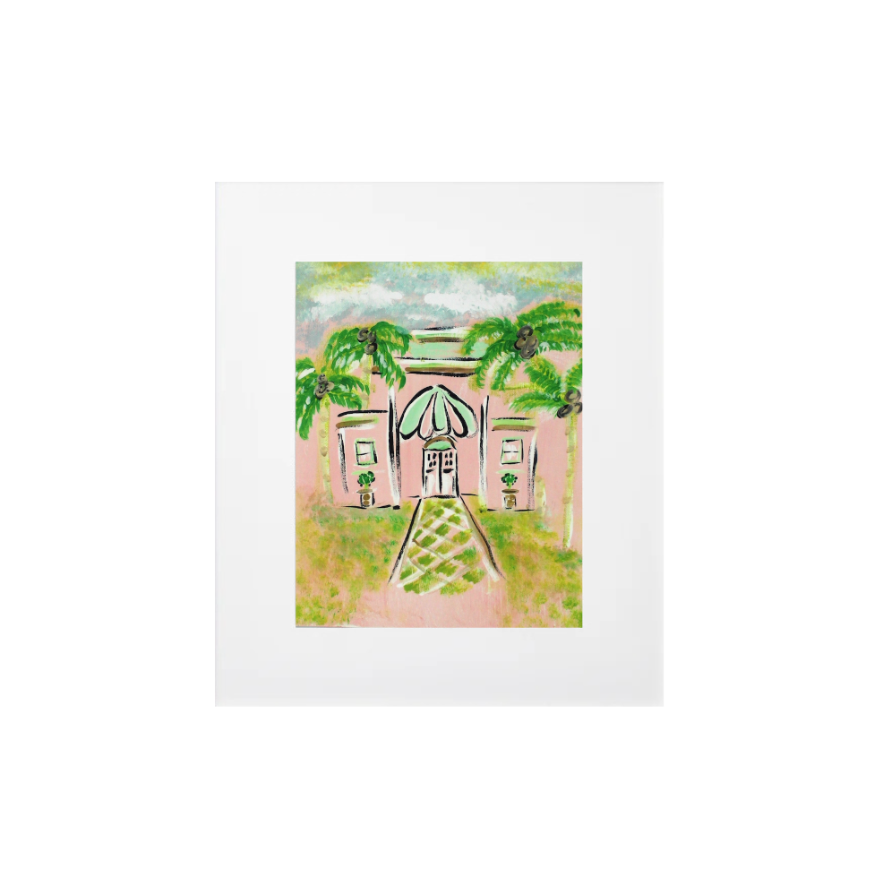 Palm Beach Charm Art Print | 14" x 11" image 0