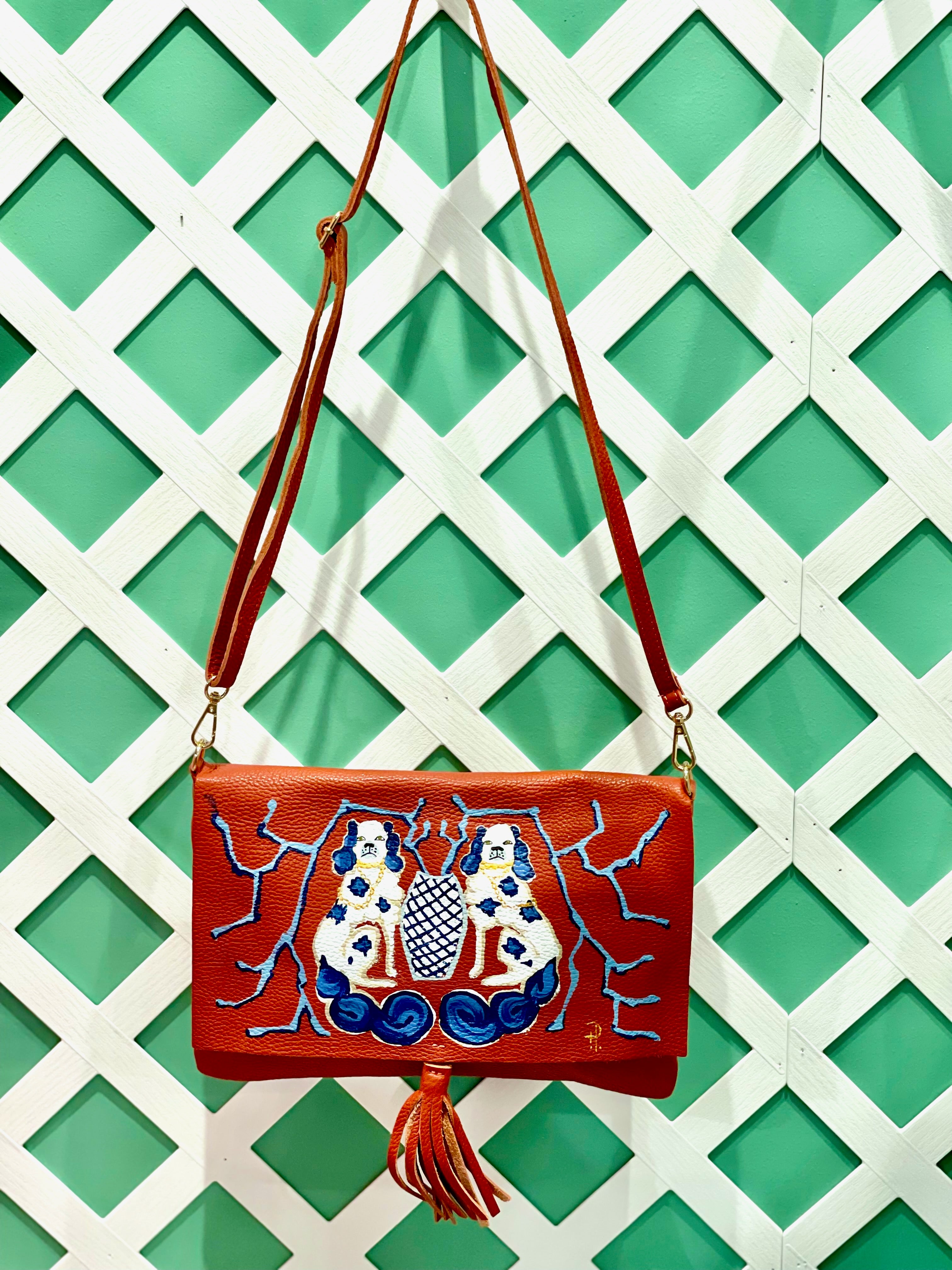 Hand-painted Staffordshire Tassel Crossbody image 0