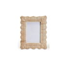 WICKER WEAVE SCALLOPED PHOTO FRAME | 4X6 image 0