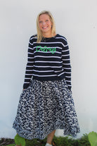 Rugby Stripe Delray Sweater | Navy/Green image 0