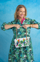 Scalloped Frannie Dress  | Palm Print image 2