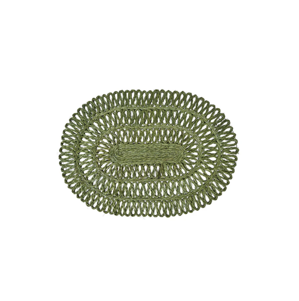 Straw Loop Oval Placemat | Seagrass image 0