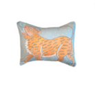 Paige Gemmel Pillow | Tiger Facing Left or Right | Slate Blue image 2