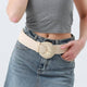 RAFFIA CRESCENT MOON ELASTIC WAIST BELT