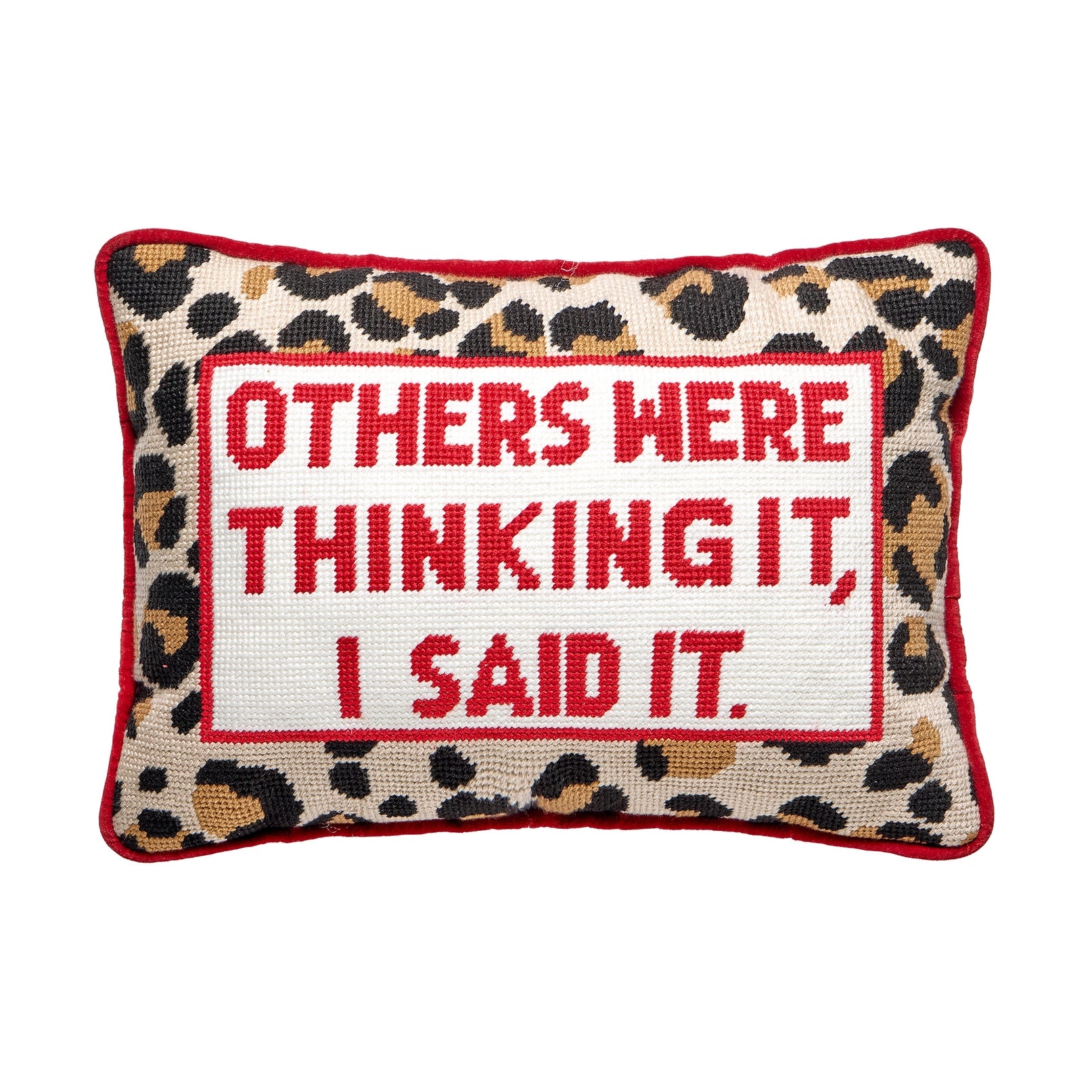 Others Were Thinking It Embroidered Pillow image 0