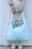 Puffer Tote Bag | Sea Life | Aqua image 0