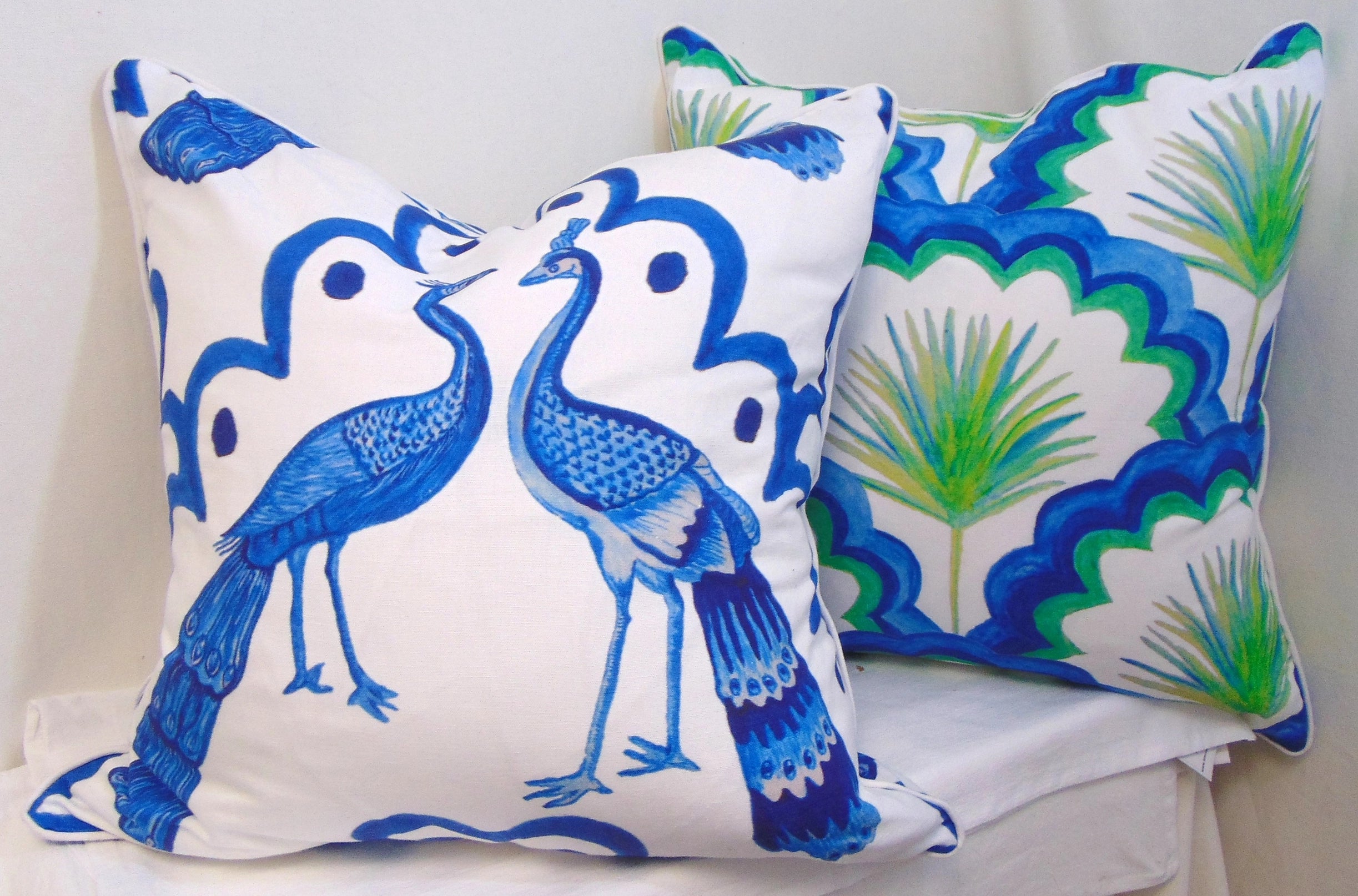 Limited Edition Peacocks Pillow Cover image 2