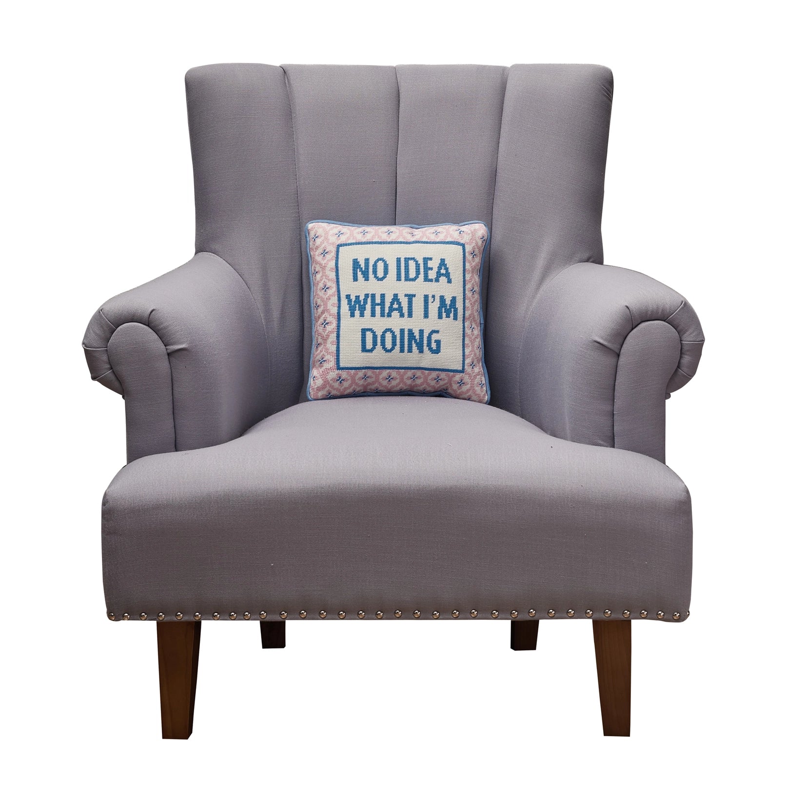 No Idea What I'm Doing Embroidered Pillow image 1