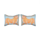 Paige Gemmel Pillow | Tiger Facing Left or Right | Slate Blue image 0