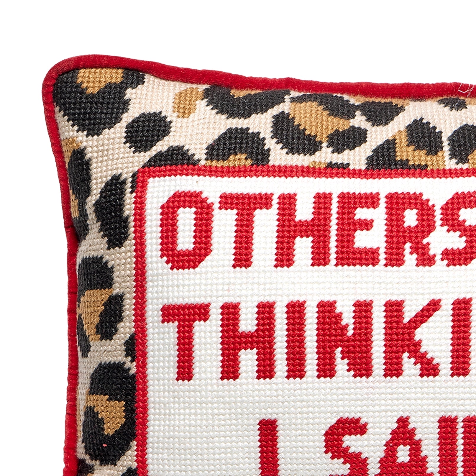 Others Were Thinking It Embroidered Pillow image 2