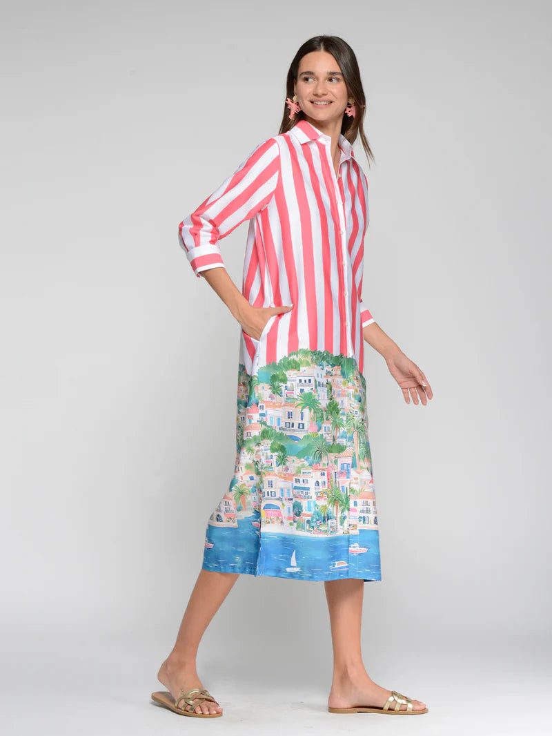 Puerto Banus Striped Shirt Dress image 1
