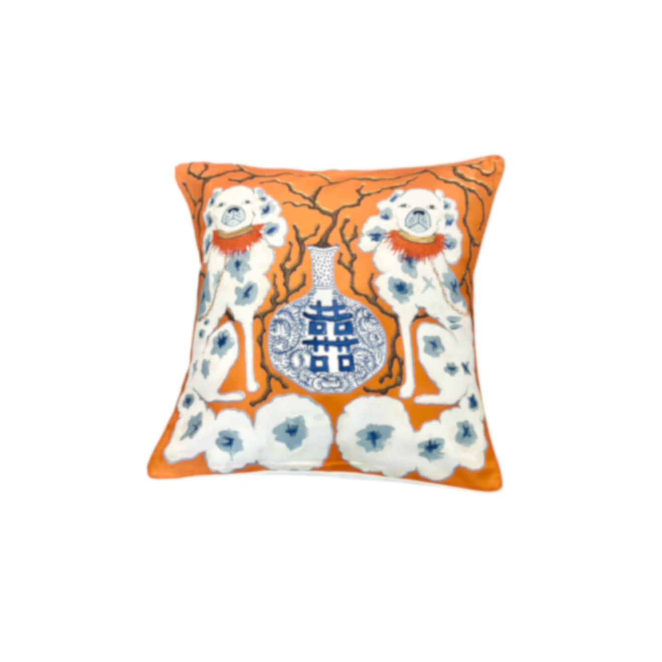 Paige Gemmel Pillow | Twin Staffordshire Ginger Jar | Orange image 0