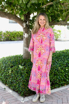 Classic Kurta | Boho Medallion | Pink image 0