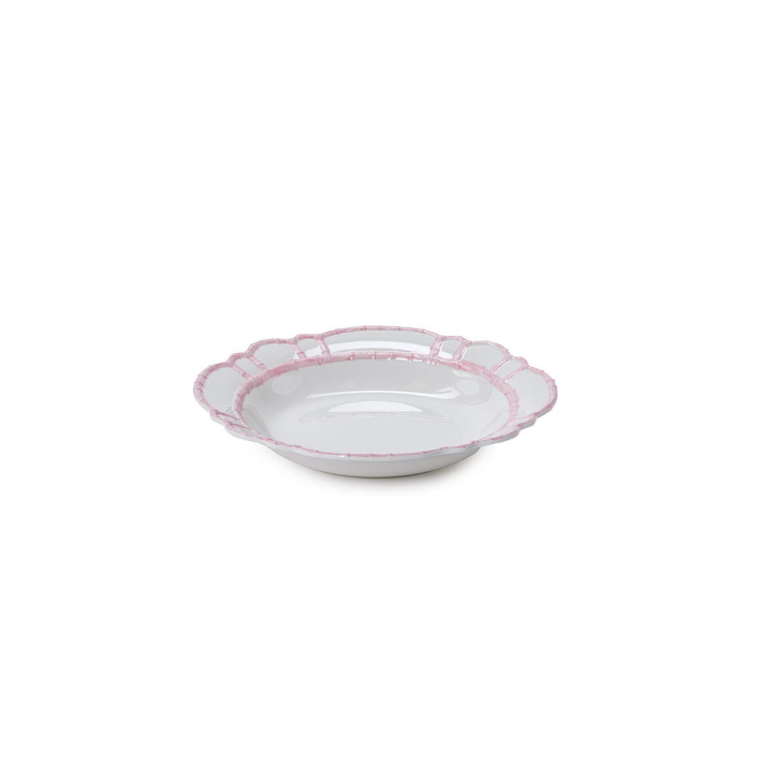 BAMBOO TOUCH SERVING/CENTERPIECE BOWL | PINK image 1
