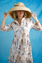 Frannie Short Dress | Jungle Toile | Neutral image 4
