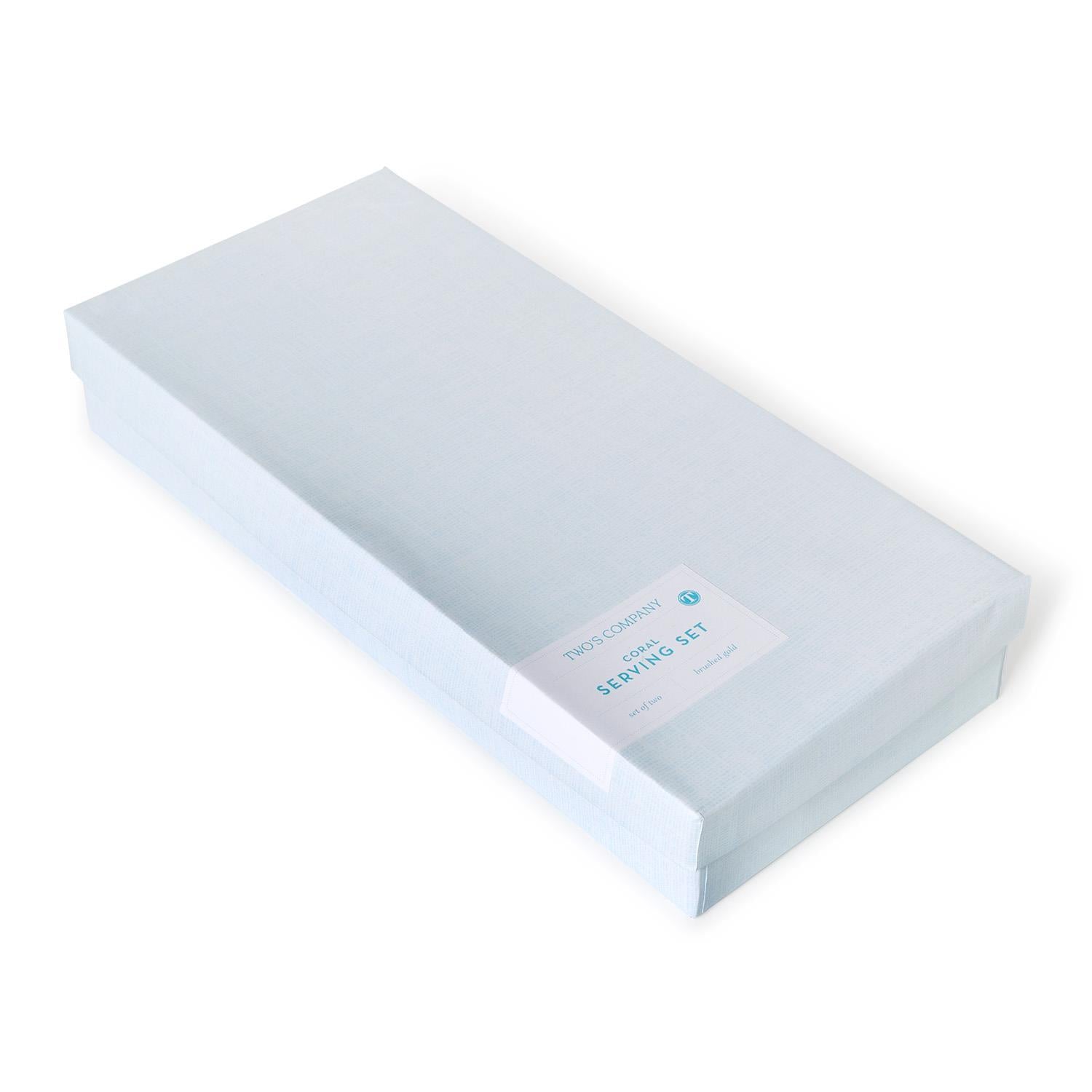 Set of 2 Seafoam Coral Server Set in Gift Box (hand wash only) - Stainless Steel image 2