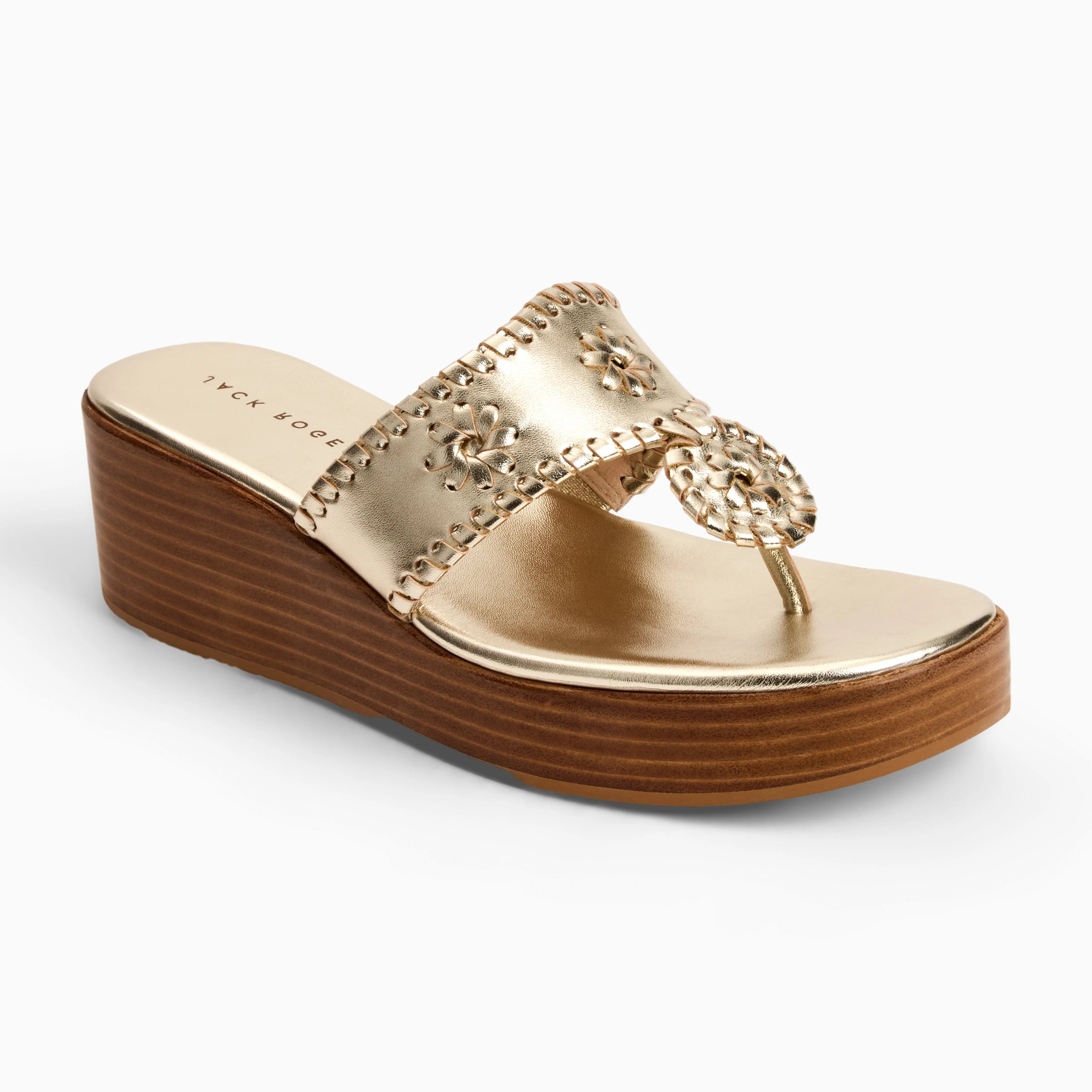 Jack Rogers Jacks Mid-Wedge | Platinum image 0