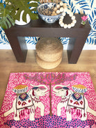 Paige Gemmel Rug | Twin Elephants | Pink image 1