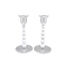 Pearled White Small Candlestick Set image 0